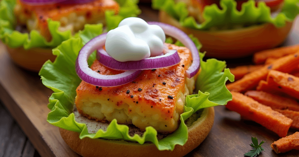 salmon burger toppings